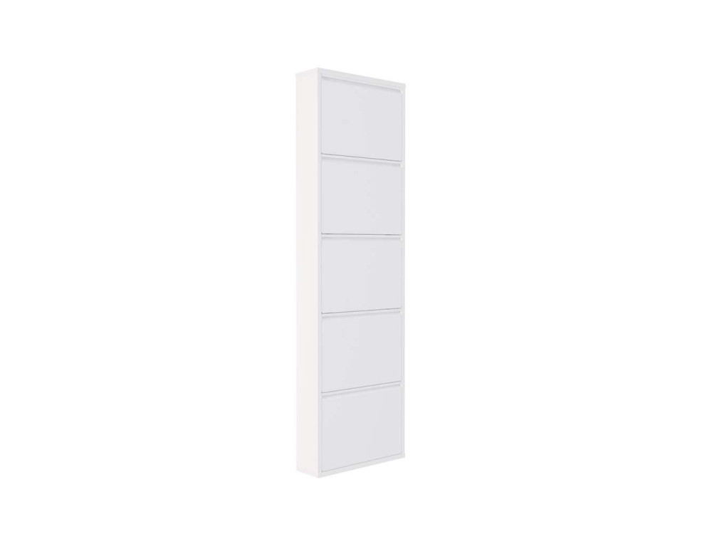 Metalen schoenenkast "Ayse" - 50 x 15 x 169 cm - Wit