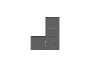 Houten schoenenkast "Dude" - 105 x 26 x 118 cm - Grijs