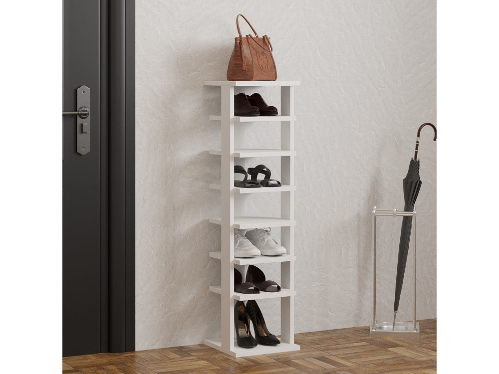 Houten schoenenkast "Ayka" - 30 x 30 x 110 cm - Wit
