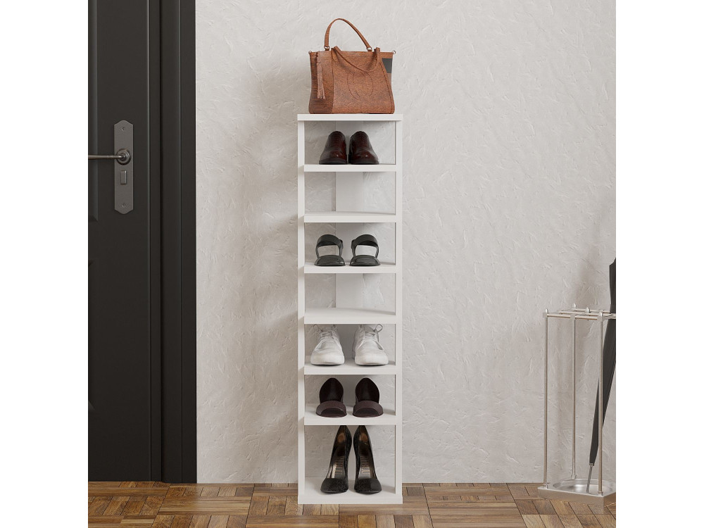 Houten schoenenkast "Ayka" - 30 x 30 x 110 cm - Wit