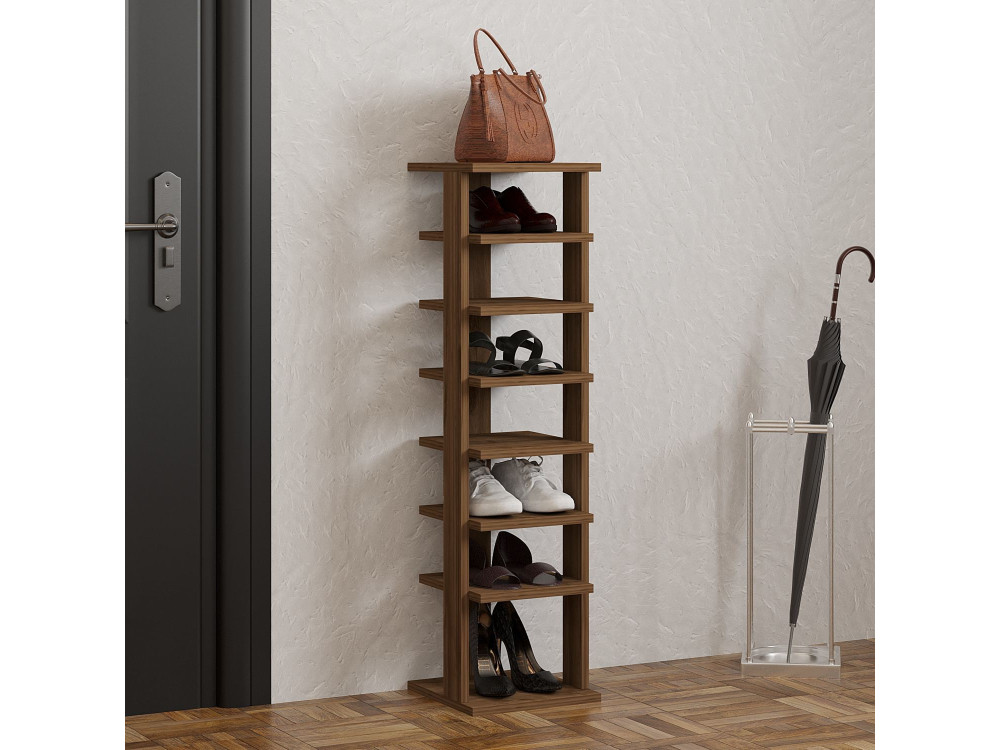 Houten schoenenkast "Ayka" - 30 x 30 x 110 cm - Bruin