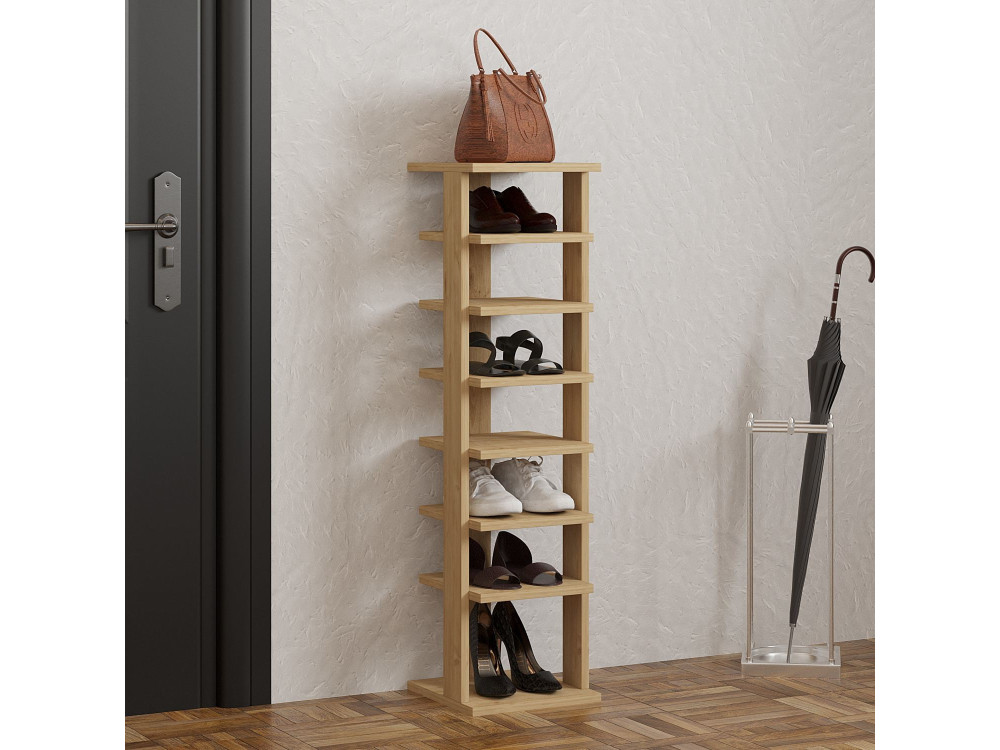 Houten schoenenkast "Ayka" - 30 x 30 x 110 cm - Beige