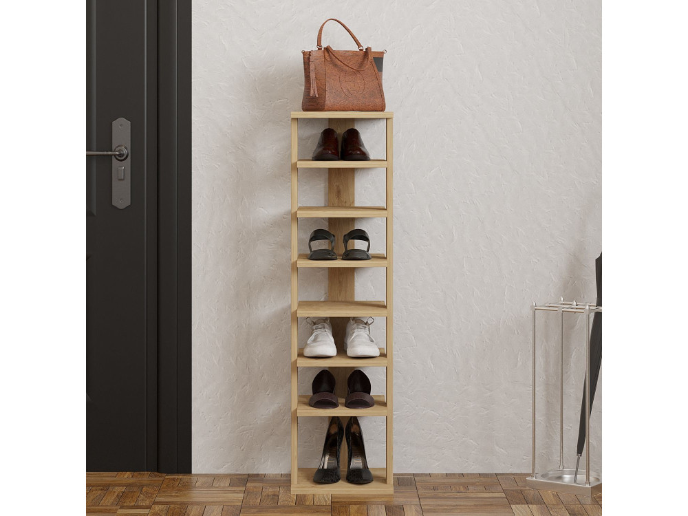 Houten schoenenkast "Ayka" - 30 x 30 x 110 cm - Beige