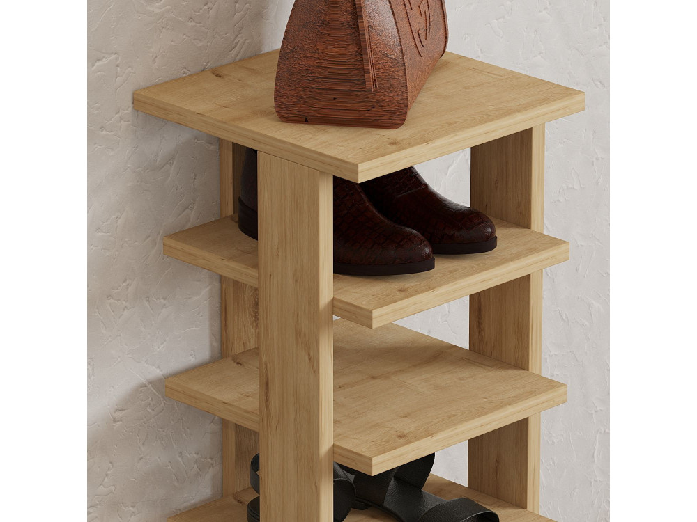 Houten schoenenkast "Ayka" - 30 x 30 x 110 cm - Beige