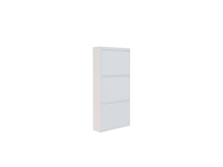 Metalen schoenenkast Luna - 50 x 15 x 103 cm - Wit