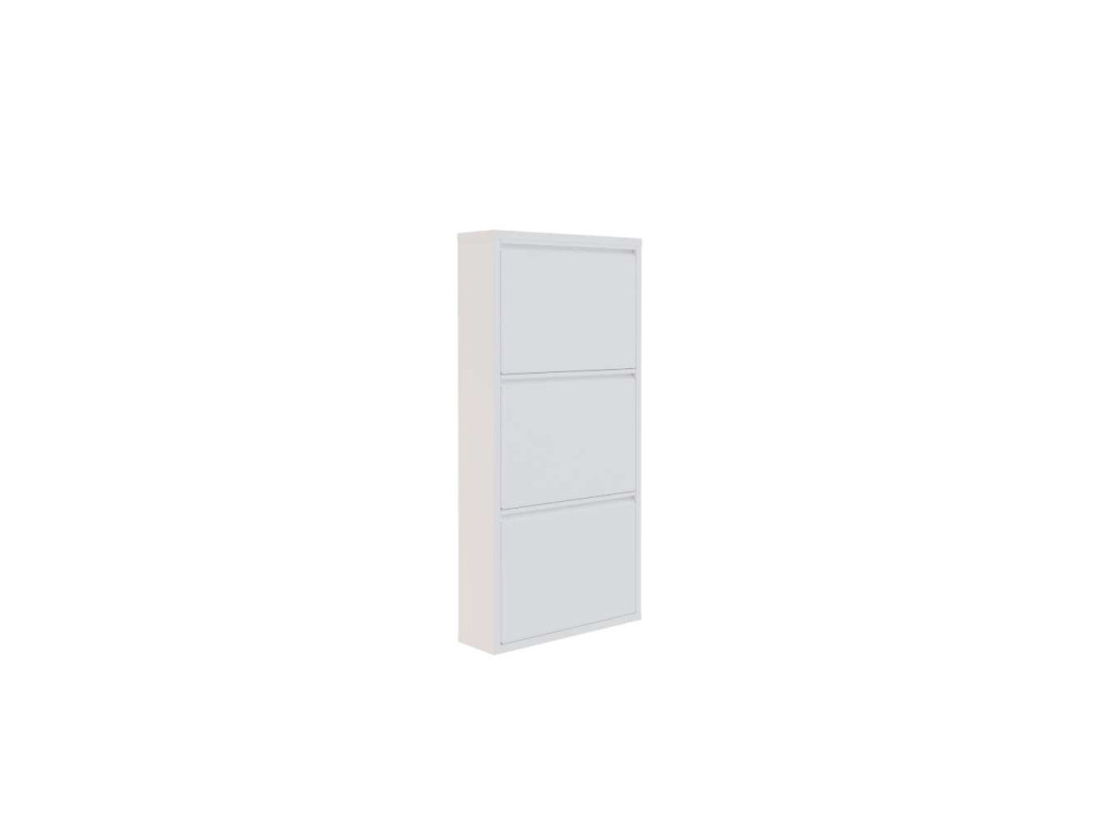 Metalen schoenenkast Luna - 50 x 15 x 103 cm - Wit