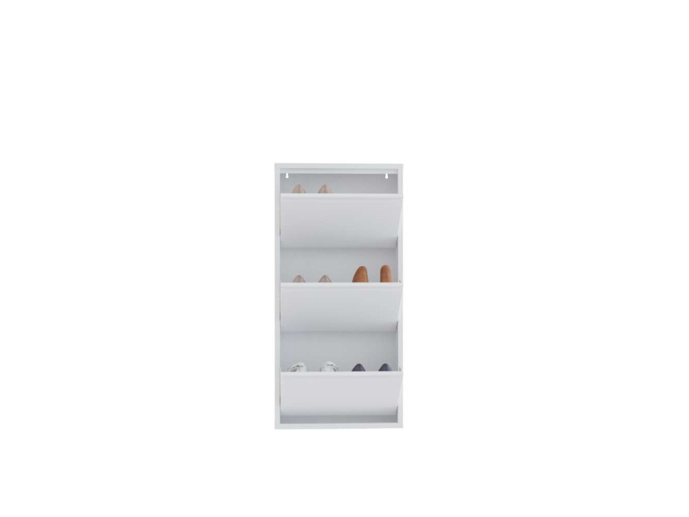 Metalen schoenenkast Luna - 50 x 15 x 103 cm - Wit