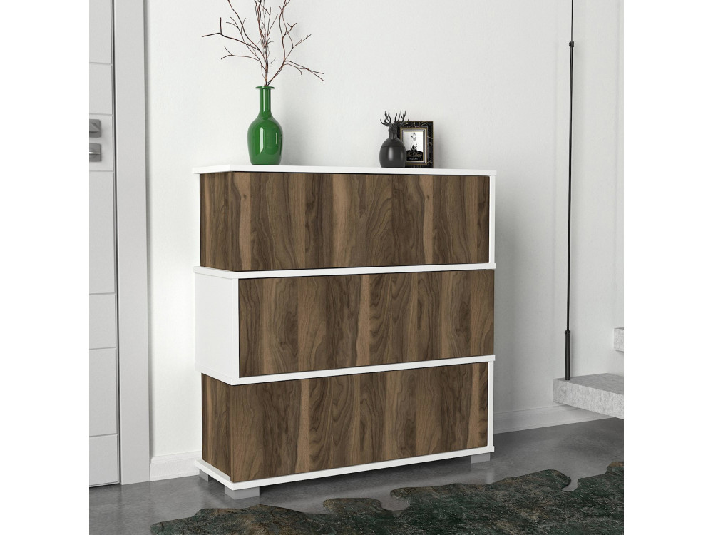 Klompenkast "Napolyon" - 90 x 30 x 93 cm - Bruin