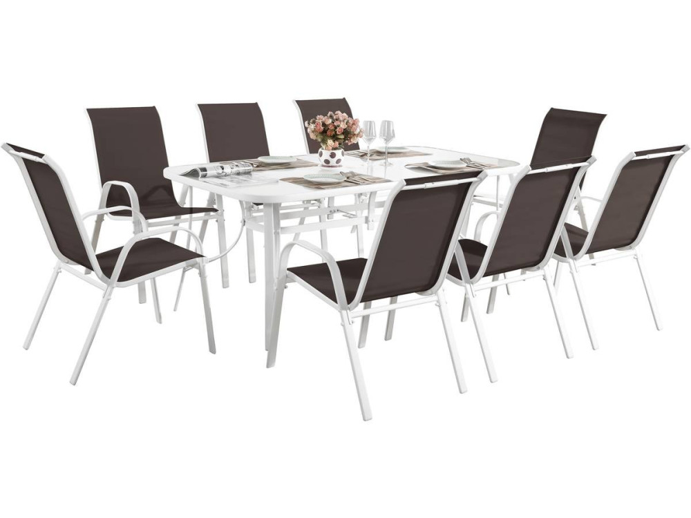Tuinset tuinmeubel set textileen "Cordoba XL 180" - Phoenix - Taupe - grijs bruin
