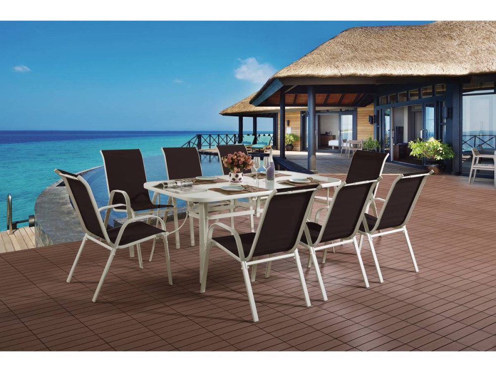 Tuinset tuinmeubel set textileen "Cordoba XL 180" - Phoenix - Taupe - grijs bruin