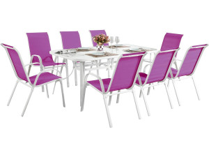 Tuinset tuinmeubel set textileen "Cordoba XL 180" - Phoenix - Fuschia