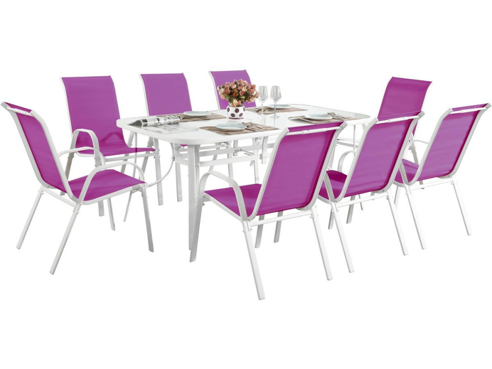Tuinset tuinmeubel set textileen "Cordoba XL 180" - Phoenix - Fuschia