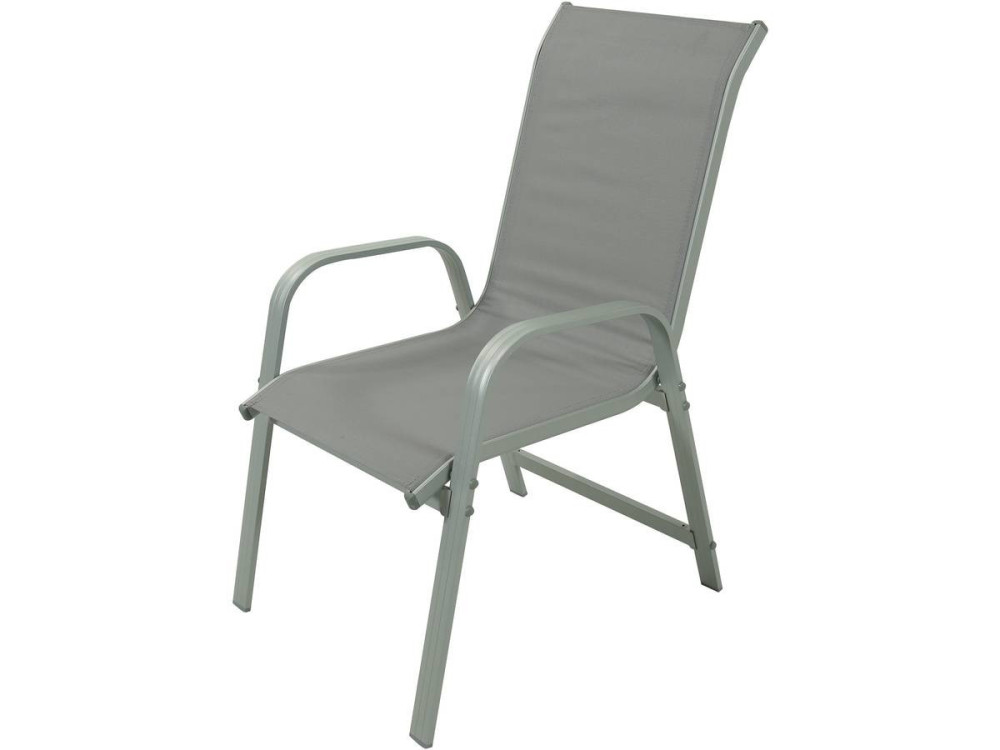 Tuinset 6 personen tuinmeubelen textileen "Cordoba + Porto" lichtgrijs