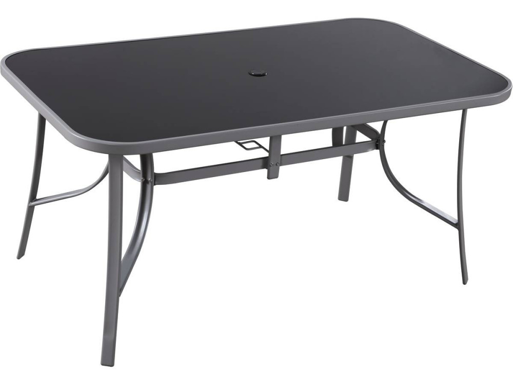 Tuinset 6 personen tuinmeubelen textileen "Cordoba + Porto" lichtgrijs