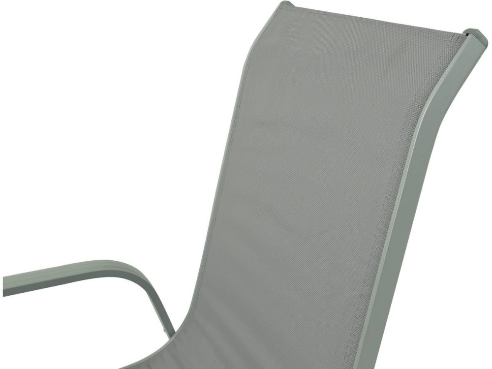 Tuinset 6 personen tuinmeubelen textileen "Cordoba + Porto" lichtgrijs