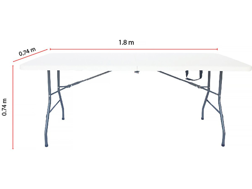Opvouwbare tuintafel + 2 banken set "Foldy" - Wit