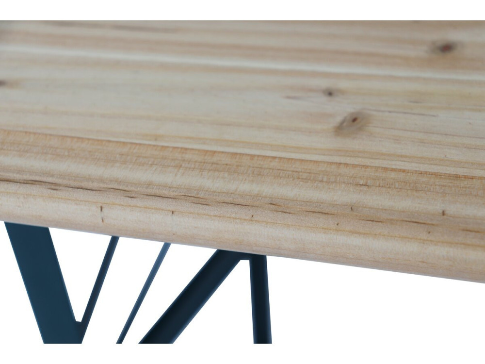 Tuintafel met 2 banken brasserie inklapbare tafel outdoor "Lisbonne" - 218 x 59,5 x 75 cm -  Bruin - kastanjebruin