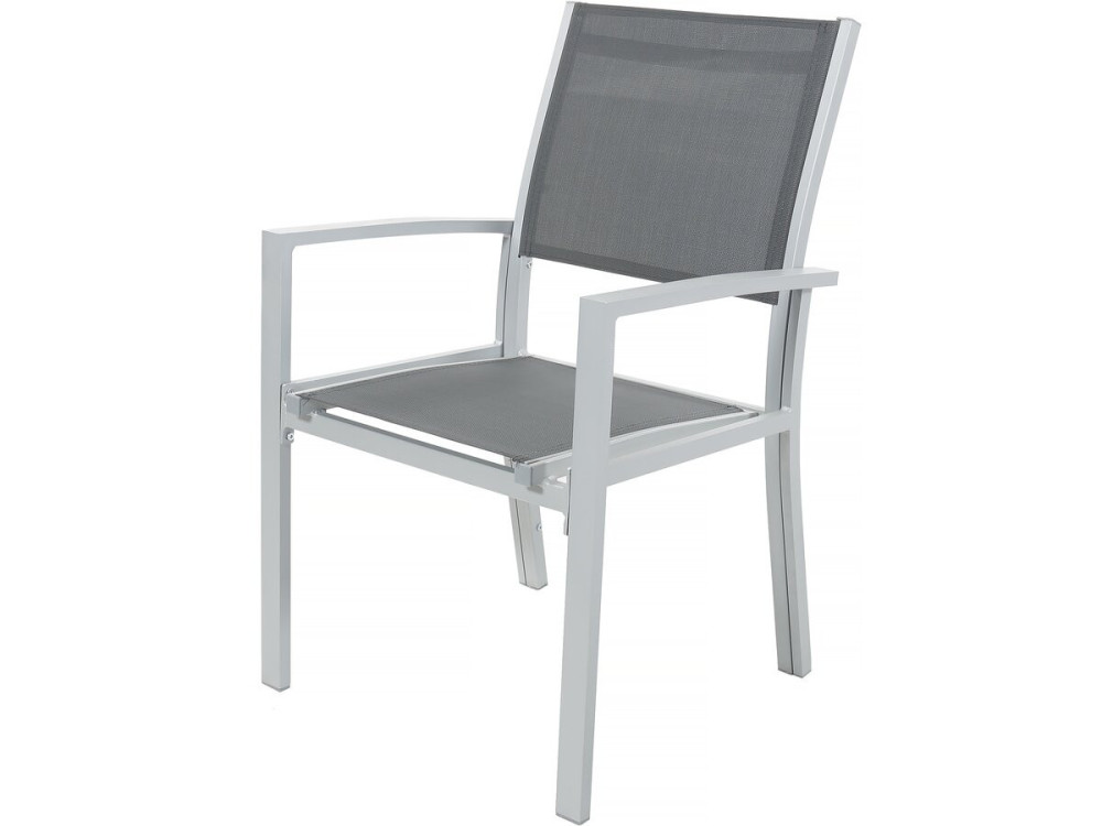Tuinset tuintafel uitschuifbaar tafel outdoor aluminium "Lagos" - 200/320 x 105 x 76 cm - 12 zits - Grijs Donkergrijs