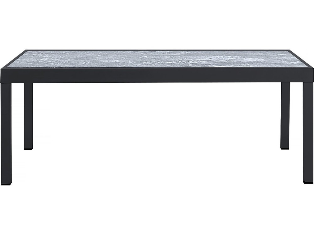Tuinset tuintafel uitschuifbaar tafel outdoor aluminium "Lagos" - Tuintafel uitschuifbaar 200/320 x 105 x 76 cm - 10 tuinstoelen - Zwart