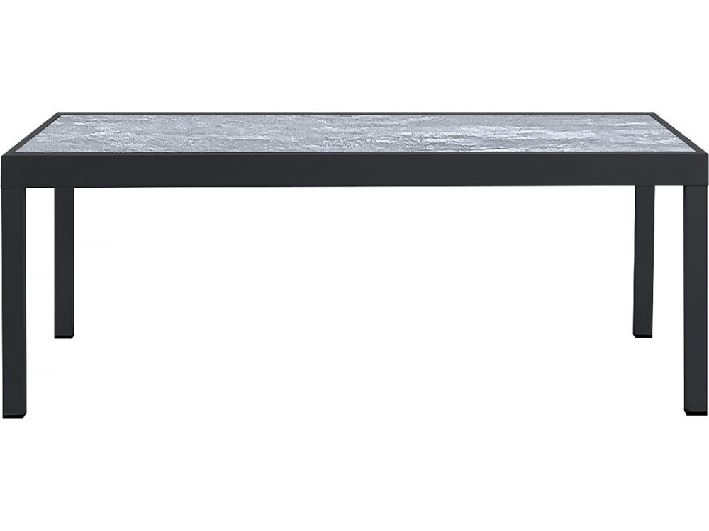 Tuinset tuintafel uitschuifbaar tafel outdoor aluminium "Lagos" - Tuintafel uitschuifbaar 200/320 x 105 x 76 cm - 12 tuinstoelen - Zwart