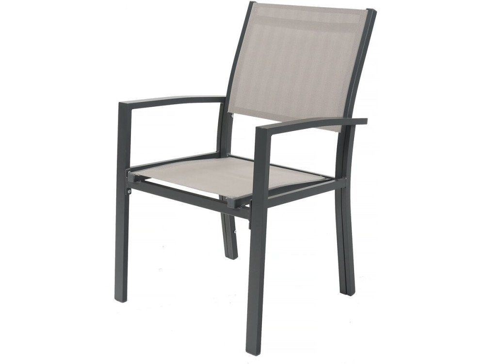Lagos" uitschuifbare dining tuinset - 200/320 x 105 x 76 cm - 10 stoelen - Taupe