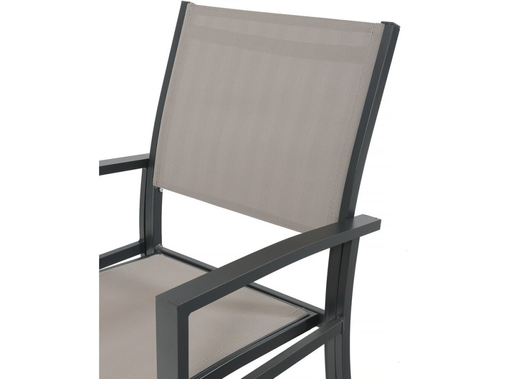Lagos" uitschuifbare dining tuinset - 200/320 x 105 x 76 cm - 12 stoelen - Taupe