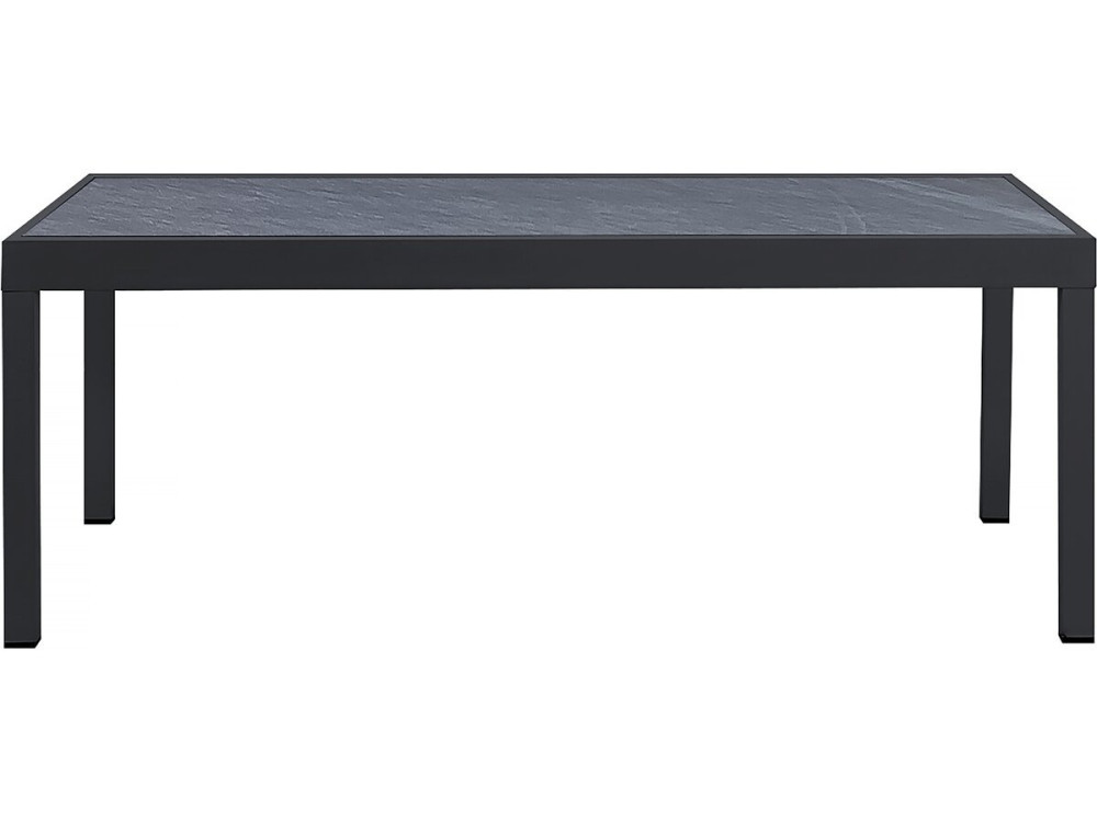 Tuinset "Lagos" - 200/320 x 105 x 76 cm - 10 stoelen - Lichtgrijs