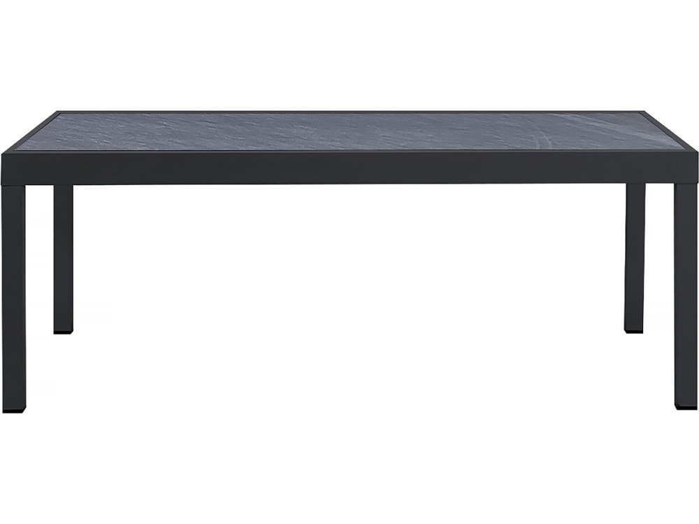 Tuinset "Lagos" - 200/320 x 105 x 76 cm - 12 stoelen - Lichtgrijs