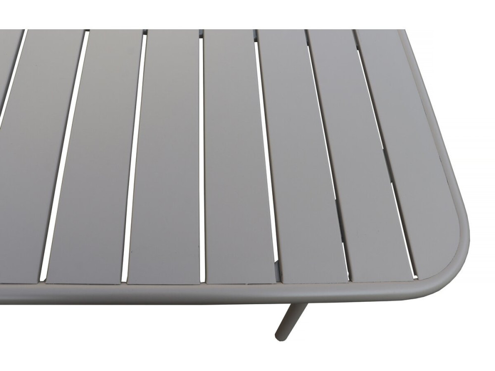Metalen tuinmeubelset "Bilbao" - 6 zitplaatsen - Taupe