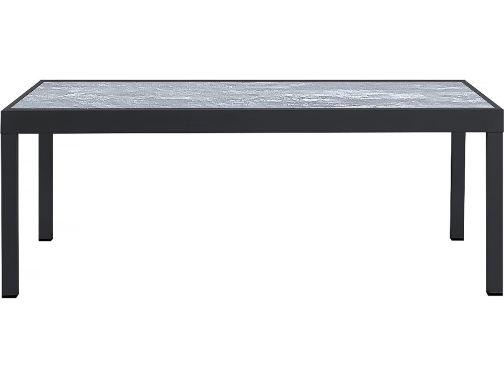 Lagos" uitschuifbare aluminium tuintafel en stoelen - 200/320 x 105 x 76 cm - Taupe - 10 zitplaatsen