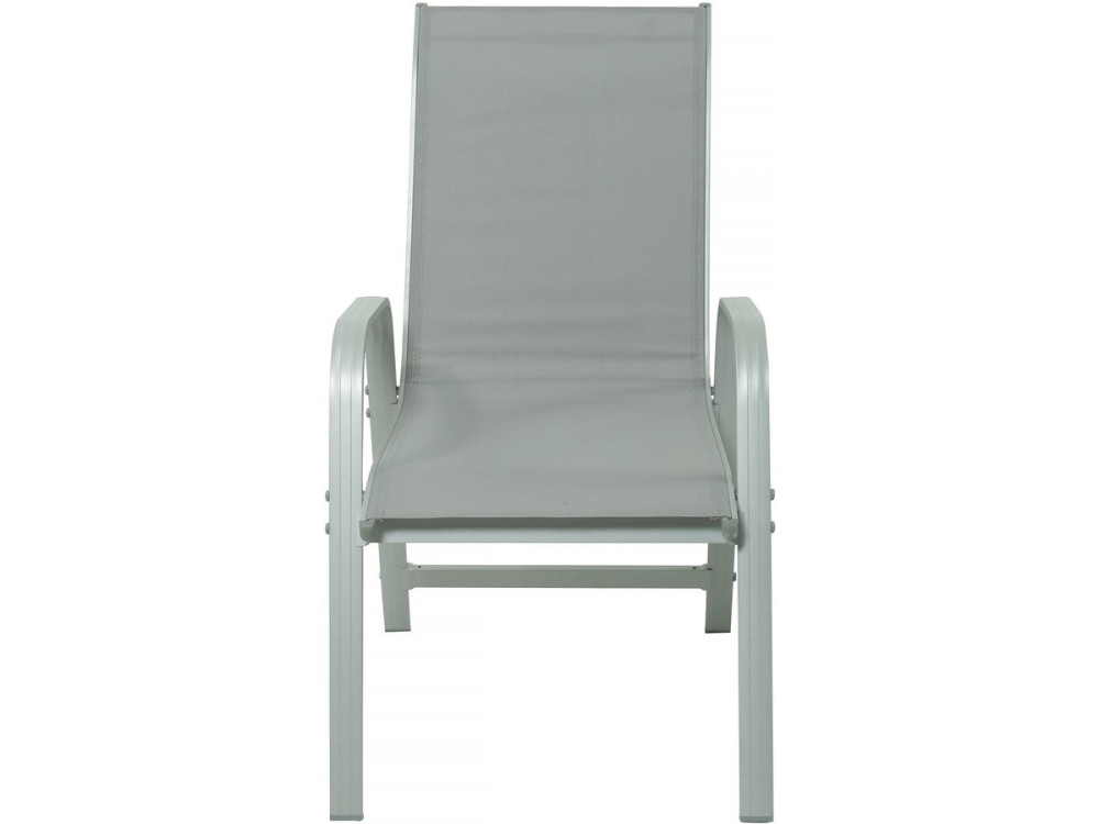 Lagos" uitschuifbare aluminium tuintafel en stoelen - 200/320 x 105 x 76 cm - Taupe - 12 zitplaatsen