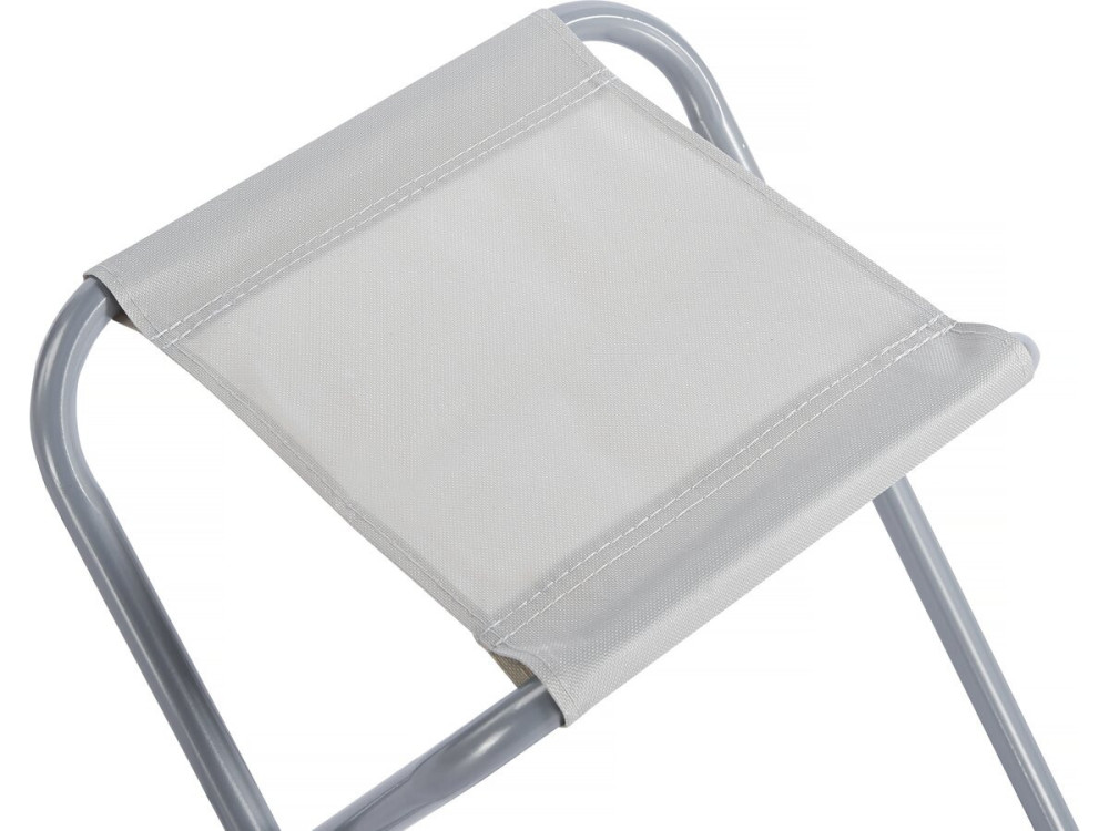 Set van campingtafel en 4 opvouwbare krukjes - 125 x 60 cm - Wit