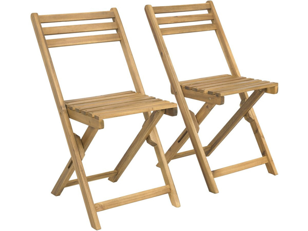 Houten tuintafel en tuinset "Aldo" - 2 zits - Bruin