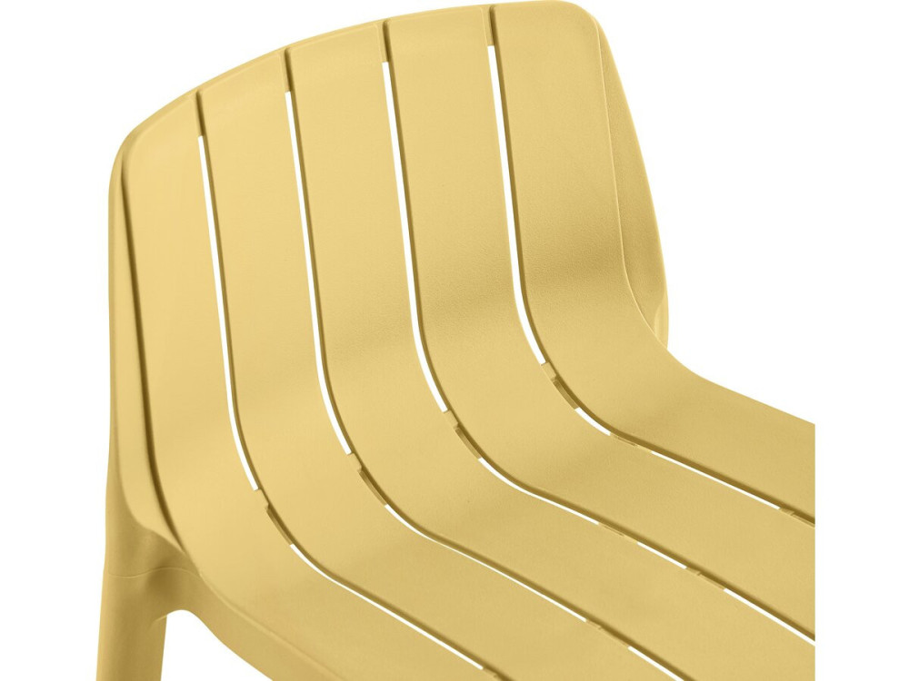 Vaena" stapelbare bistrotafel en kinderstoelen - 2 plaatsen - Geel
