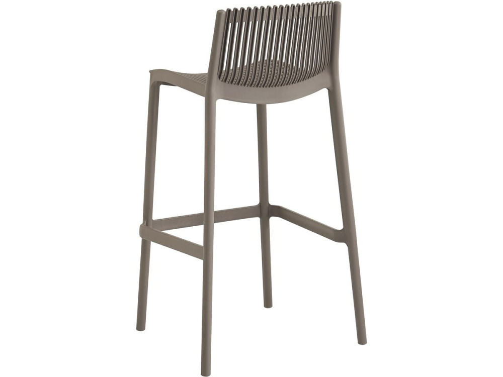 Néora" stapelbare bistro tuintafel en kinderstoelen - 2 plaatsen - Taupe