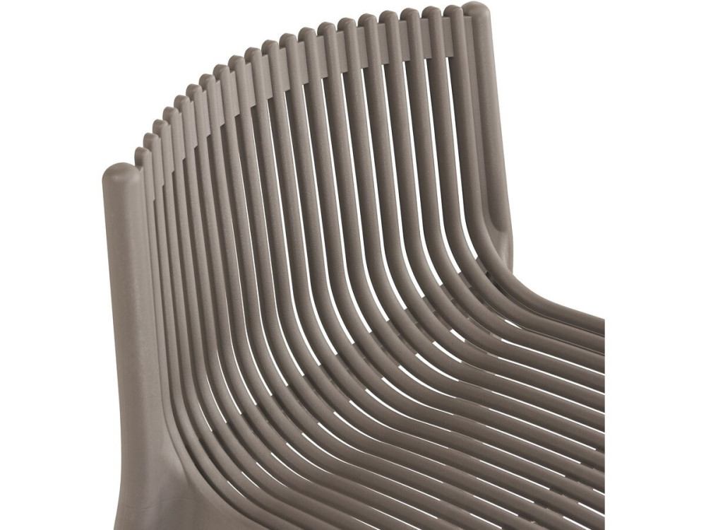 Néora" stapelbare bistro tuintafel en kinderstoelen - 2 plaatsen - Taupe