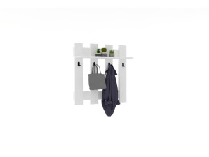 Houten wandkapstok "Carina" - 70 x 14 x 70 cm - Wit