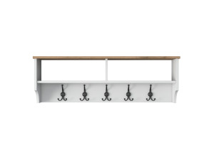 Houten kapstok "Pino" - 120 x 22 x 37 cm - Wit