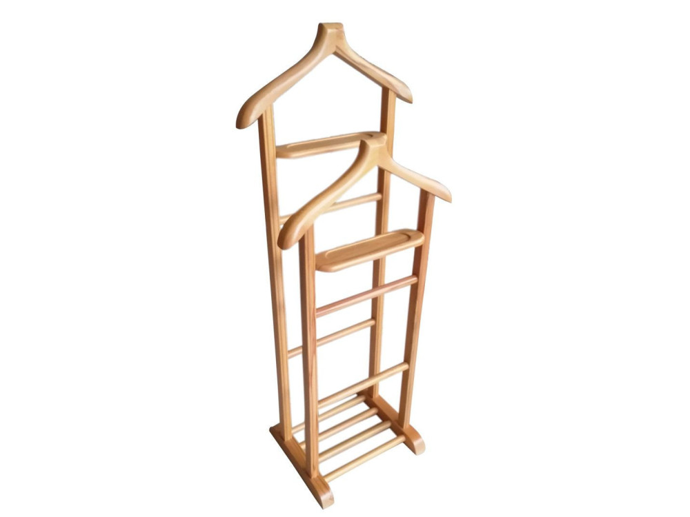Beta" houten kledingrek - 33 x 46 x 120 cm - Beige