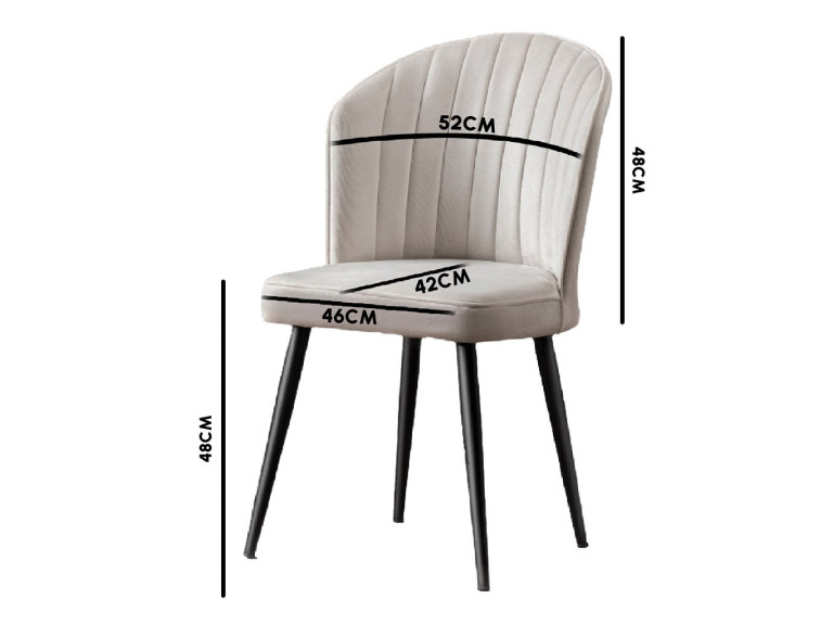 Rubi" houten stoelenset (2 stuks) - 52 x 42 x 85 cm - Zwart