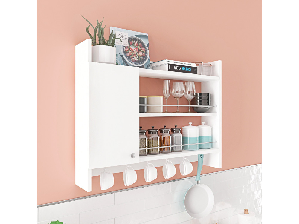 Houten keukenplank "Knerr" - 85 x 13 x 65 cm - Wit