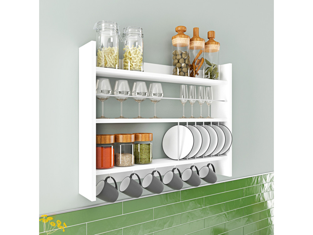 Houten keukenplank "Kolin" - 85 x 13 x 65 cm - Wit