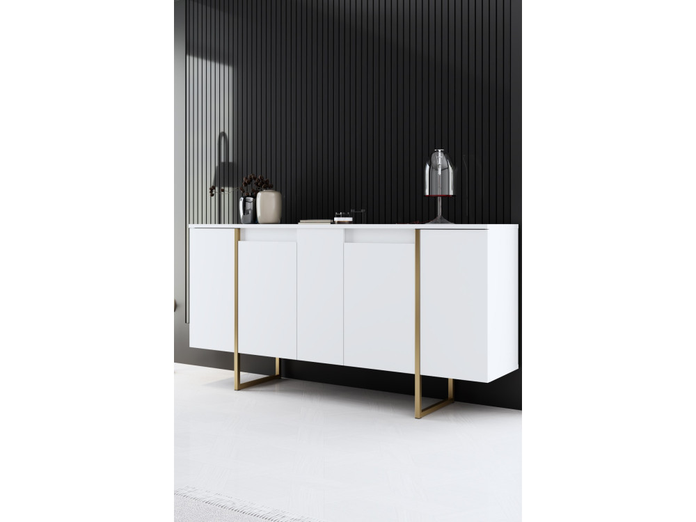 Luxe" houten loungemeubelset - 160 x 35 x 80 cm - Wit