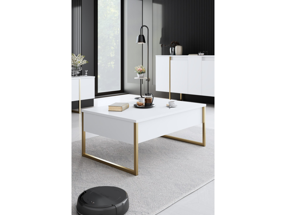 Luxe" houten loungemeubelset - 160 x 35 x 80 cm - Wit