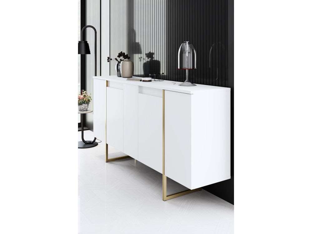 Luxe" houten loungemeubelset - 160 x 35 x 80 cm - Wit