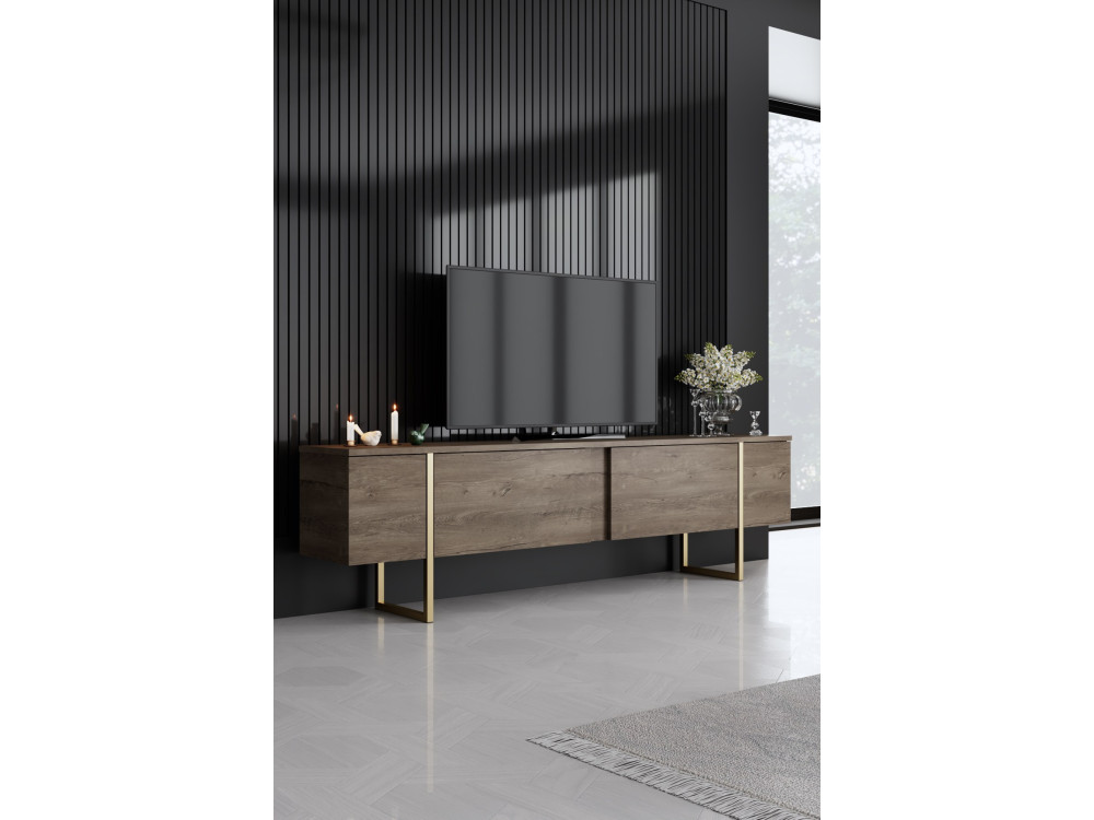 Luxe" houten loungemeubelset - 160 x 35 x 80 cm - Bruin
