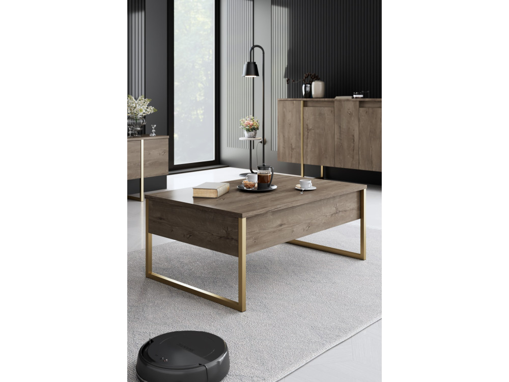 Luxe" houten loungemeubelset - 160 x 35 x 80 cm - Bruin
