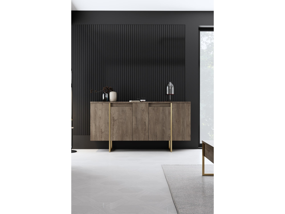Luxe" houten loungemeubelset - 160 x 35 x 80 cm - Bruin