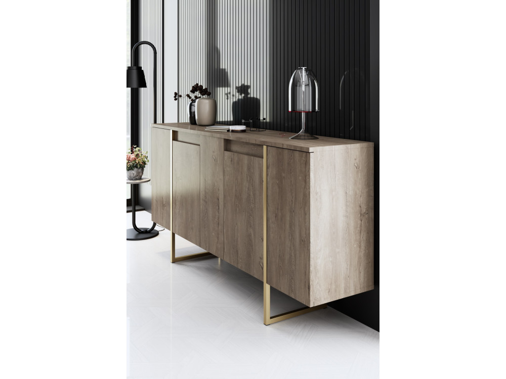 Luxe" houten loungemeubelset - 160 x 35 x 80 cm - Bruin