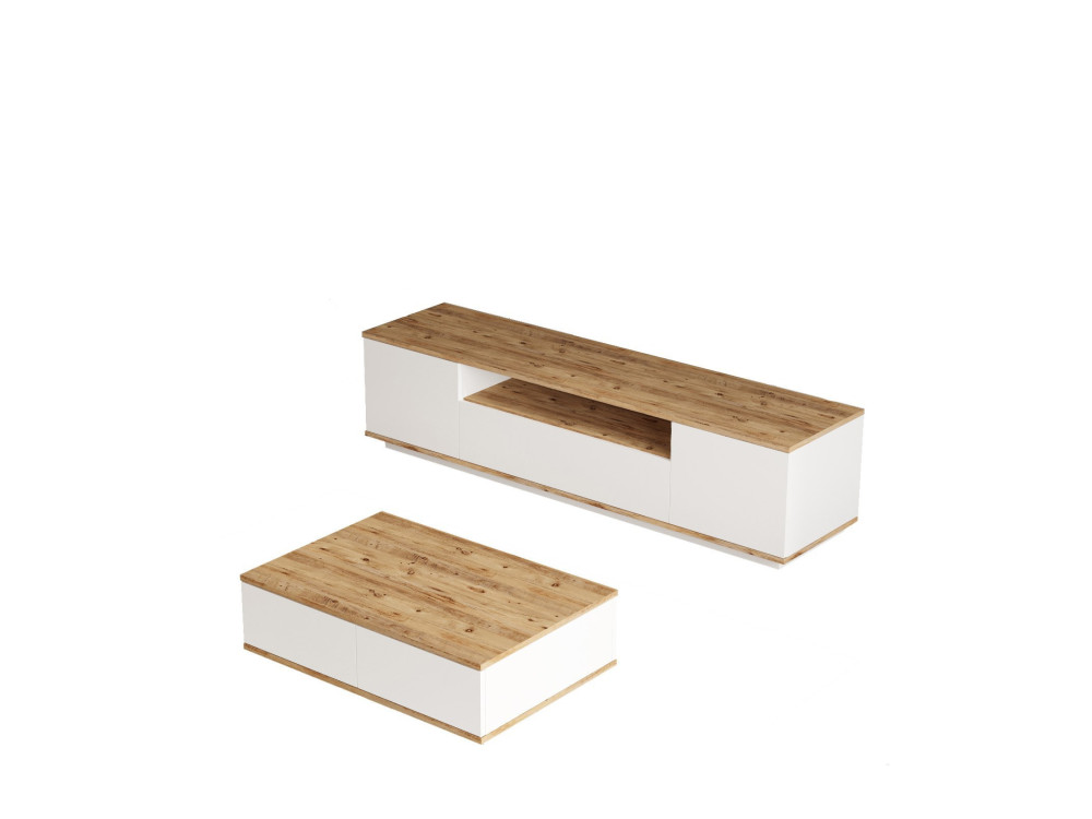 FR17" houten loungemeubelset - 180 x 44 x 44 cm - Wit